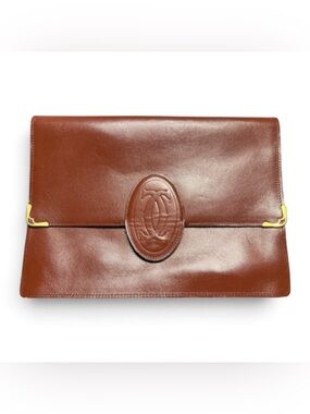 ✨$1610 Vintage Cartier Clutch Bag Portfolio Document Laptop iPad Case